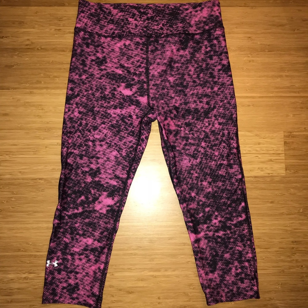 Under Armour Pink Compression HeatGear Crop M